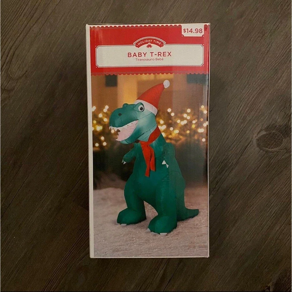 3.5ft T-Rex Christmas Airblown Inflatable